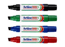 Viltstift Artline 100 schuin 7.5-12mm zwart