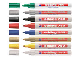 Paintmarker edding 750 op oliebasis 2-4mm wit