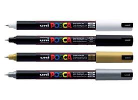 Paintmarker Uni POSCA PC1MR extra fijn zilver