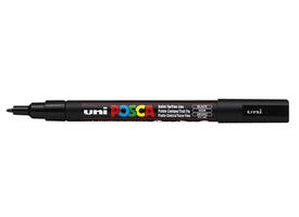 Paintmarker Uni POSCA PC3M fijn zwart