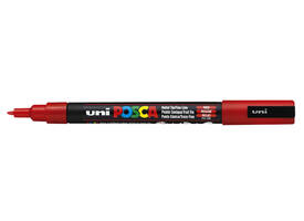 Paintmarker Uni POSCA PC3M fijn rood