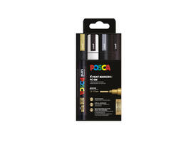 Paintmarker Uni POSCA PC5M medium assorti set à 4 stuks