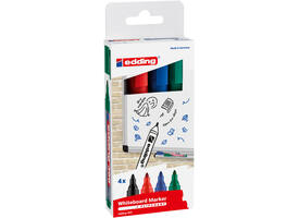 Whiteboardmarker edding 360 rond 1.5-3mm assorti 4 stuks