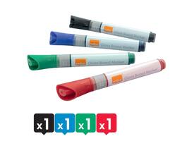 Viltstift Nobo glasbord assorti 4 stuks
