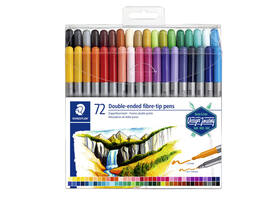 Kleurstift Staedtler 3200 dubbele punt fijn en ultrafijn etui à 72 ass