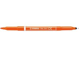 Viltstift STABILO Trio 2 in 1 assorti etui à 10 stuks