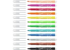 Viltstift STABILO Trio Jumbo 380/12 extra large assorti 12 stuks