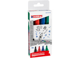 Whiteboardmarker edding 363 schuin 1-5mm assorti 4 stuks