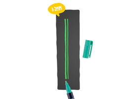 Krijtstift Securit SMA-100 rond 1-2mm wit/blauw/groen/rood blister à 4 stuks