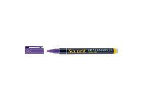 Krijtstift Securit SMA-100 rond 1-2mm geel/oranje/roze/paars blister à 4 stuks