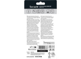 Krijtstift Securit SMA-100 rond 1-2mm geel/oranje/roze/paars blister à 4 stuks