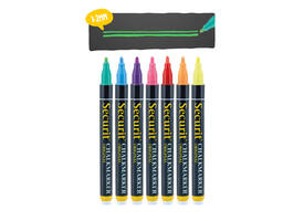 Krijtstift Securit SMA-100 rond ass 1-2mm blister à 7 stuks