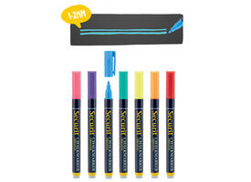 Krijtstift Securit SMA-100 rond ass 1-2mm blister à 7 stuks