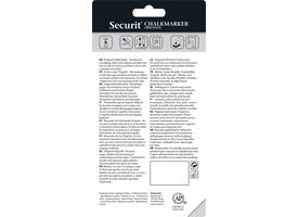Krijtstift Securit SMA-510 schuin 2-6mm wit blister à 2 stuks