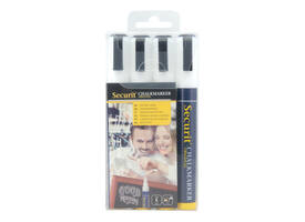 Krijtstift Securit SMA-510 schuin wit 2-6mm blister à 4 stuks