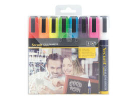 Krijtstift Securit SMA-510 schuin 2-6mm assorti blister à 8 stuks