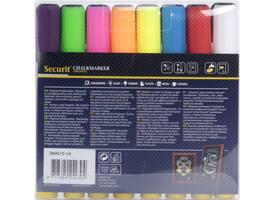 Krijtstift Securit SMA-510 schuin 2-6mm assorti blister à 8 stuks
