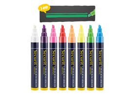 Krijtstift Securit SMA-510 schuin 2-6mm assorti blister à 8 stuks