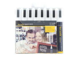 Krijtstift Securit SMA-510 schuin wit 2-6mm blister à 8 stuks