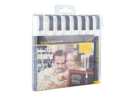 Krijtstift Securit SMA-510 schuin wit 2-6mm blister à 8 stuks