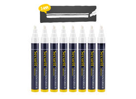 Krijtstift Securit SMA-510 schuin wit 2-6mm blister à 8 stuks