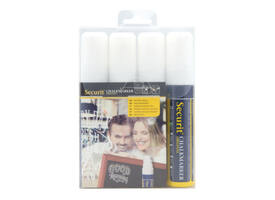 Krijtstift Securit SMA-720 blok wit 7-15mm blister à 4 stuks
