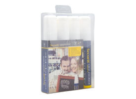 Krijtstift Securit SMA-720 blok wit 7-15mm blister à 4 stuks