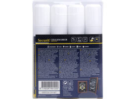 Krijtstift Securit SMA-720 blok wit 7-15mm blister à 4 stuks