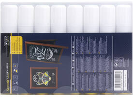 Krijtstift Securit SMA-720 blok wit 7-15mm blister à 8 stuks