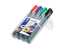 Viltstift Staedtler 352 rond assorti 2mm set à 4 stuks assorti