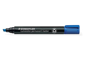 Viltstift Staedtler Lumocolor 350 permanent schuin blauw