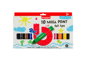 Viltstift Bruynzeel Kids Mega Point assorti 10 stuks