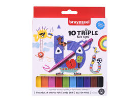 Viltstift Bruynzeel Kids Triple assorti 10 stuks