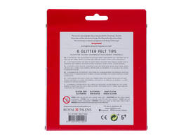 Viltstift Bruynzeel Kids assorti glitter 6 stuks