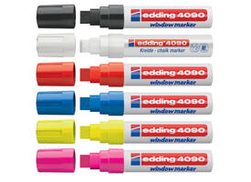 Krijtstift edding 4090 window schuin 4-15mmzwart bister à 1 stuk