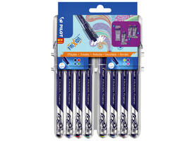 Fineliner Pilot friXion fijn assorti etui à 8 stuks