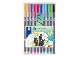 Fineliner Staedtler Triplus 334 assorti 0.3mm 10 stuks