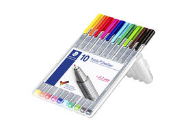Fineliner Staedtler Triplus 334 assorti 0.3mm 10 stuks