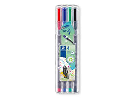 Fineliner Staedtler Triplus 334 assorti 0.3mm 4 stuks