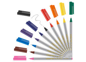 Fineliner Edding 89/10 fijn assorti blister à 10 stuks