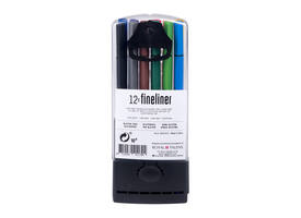 Fineliner Bruynzeel Teens assorti etui à 12 stuks