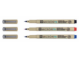 Fineliner Sakura Pigma Micron 0.4mm blister à 3 stuks assorti