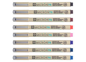 Fineliner Sakura Pigma Micron 0.4mm blister à 8 stuks assorti
