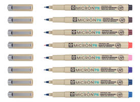 Fineliner Sakura Pigma Micron 0.4mm blister à 8 stuks assorti