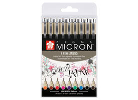 Fineliner Sakura Pigma Micron 05 0.45mm set à 9 kleuren