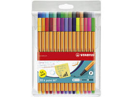 Fineliner STABILO point 88/30 fijn assorti etui à 30 stuks