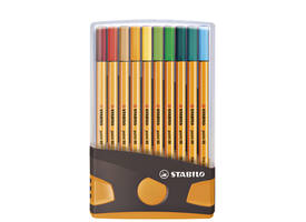 Fineliner STABILO point 88/20 ColorParade rollerset antr/or F ass 20st