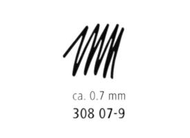 Fineliner Staedtler Pigment 308 zwart 0.7mm
