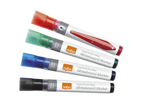 Whiteboardmarker Nobo Liquid ink rond assorti 3mm 4st