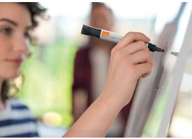 Whiteboardmarker Nobo Liquid ink rond assorti 3mm 4st